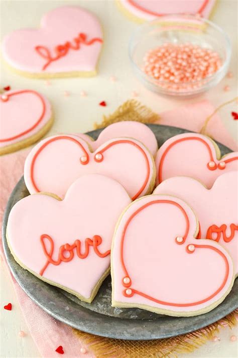 Easy Heart Shaped Cutout Sugar Cookies Valentines Day Recipe