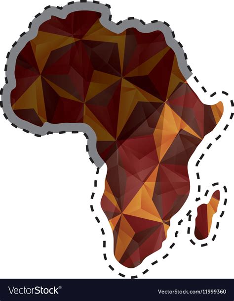 Africa Map Silhouette Royalty Free Vector Image