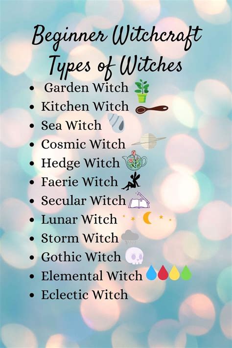 Beginner Witchcraft Terms Types Of Witches Witchcraft For Beginners