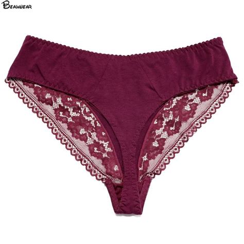 Beauwear L 5xl Plus Size Sexy Lace G String Panties For Women Cotton