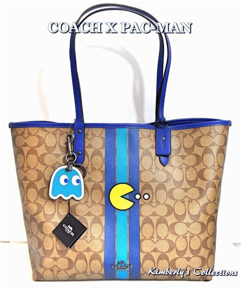 They are beautiful travel bags with plenty of pockets. COACH X PAC MAN LTD Signature Reversible Tote Bag ...