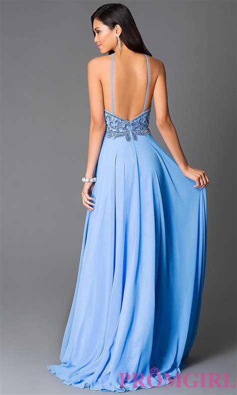 Beaded Periwinkle Blue Open Back Long Prom Dress Prom Dresses Long Blue Prom Dresses Corset
