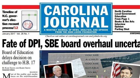 Conservative Newspaper Carolina Journal Says It Was Banned From Roy