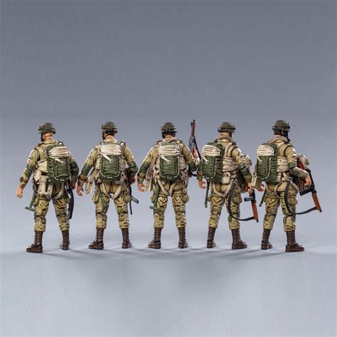 5pcs Usa Airborne Division Wwii Soldiers Action Figure 118 World War Ii Military History Toys
