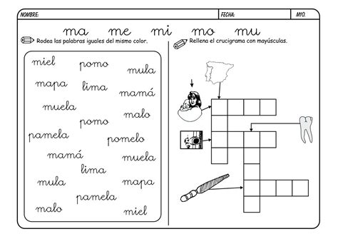 Fichas De Lectoescritura Para Imprimir Y Trabajar Con