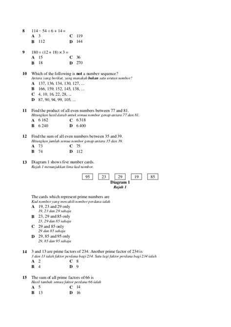 Bab 8 matematik tingkatan 1: Soalan Matematik Tingkatan 1 Bab Nombor Nisbah - Kecemasan s