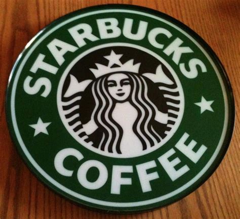 18 Vintage Starbucks Lighted Sign Cover Excellent Original Coffee
