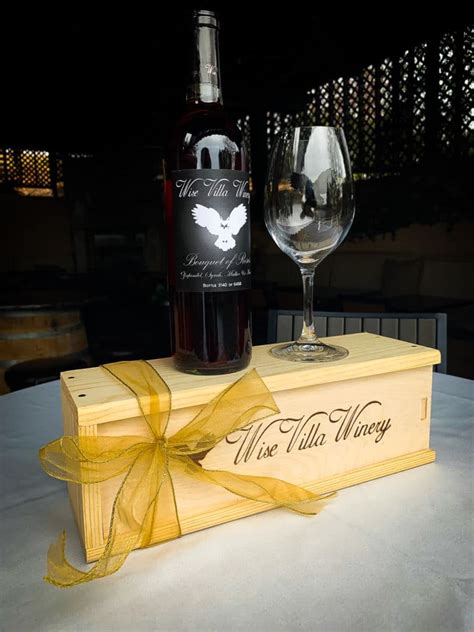 1 Bottle Wooden T Box Wise Villa Winery