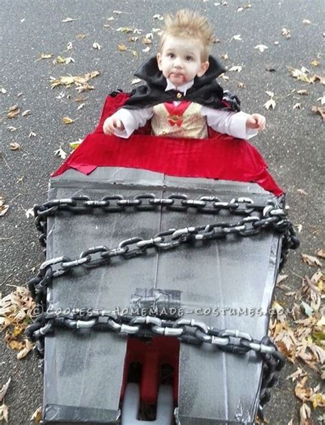 Coolest Vampire Costume With Coffin Wagon