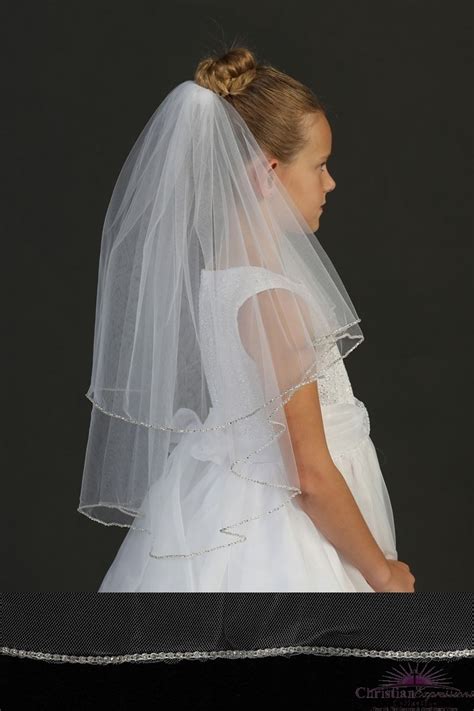 First Communion Veils With Crystals First Holy Communion Veils With