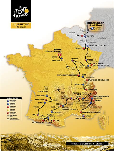 Découvrez le parcours du Tour de France Étapes en vidéos classement et résultats Tixup com