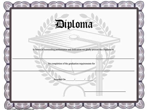 37 High School Diploma Template Doc Pdf Images Templates Study