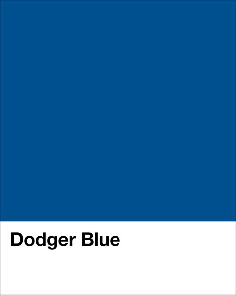 Los Angeles Dodgers Team Colors Hex Rgb Cmyk Pantone Color
