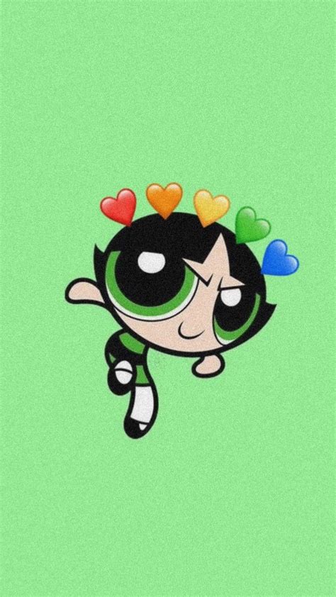 Buttercup Wallpaper Powerpuff Kızları Sevimli Karikatür Disney