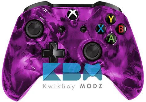 Custom Purple Battered Skulls Xbox Controller