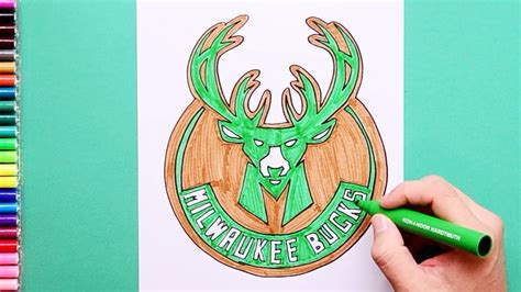 Milwaukee Bucks Logo Drawing Milwaukee Bucks Logo Machine Embroidery Design How To Draw