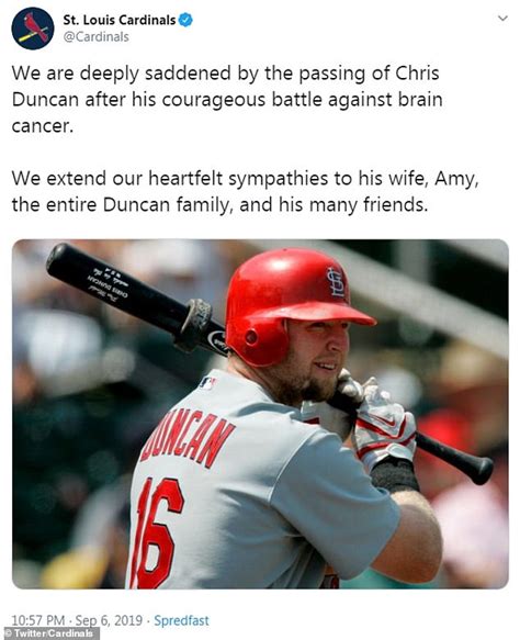 Former Cardinals Outfielder Chris Duncan Dies At 38 After Seven Year