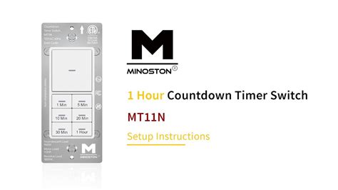 Minoston 1 Hour Timer Switch Mt11n Setup Instructions Youtube