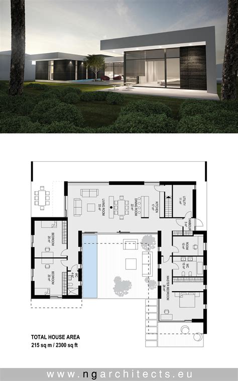 Small villa designs 8x11 meter 26x36 feet 3 beds. Pin on -modern house plans