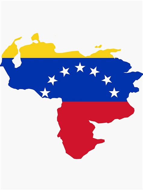 Venezuela Map Flag Sticker For Sale By Cacaodesigns Redbubble
