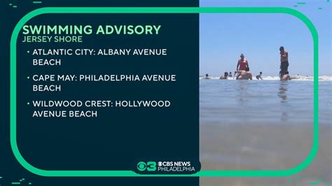 3 jersey shore beaches under swimming advisory because of high levels of fecal bacteria youtube