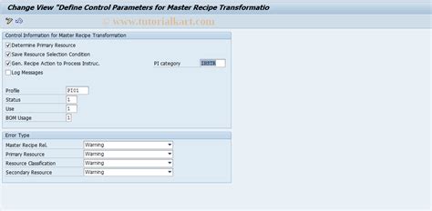 Mrtrsc02 Sap Tcode Rms Mrtrs Master Recipe Generation Transaction Code