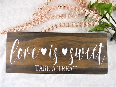 Wood Sign | Wood Wedding Sign | Love Is Sweet Sign | Love Sign | Candy Bar Sign | Rustic Sign 