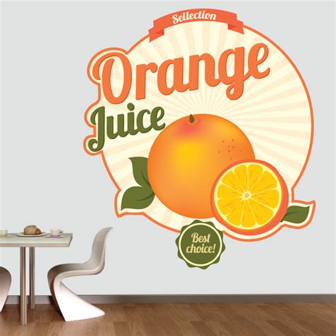 Sticker Mural Cuisine Orange Juice Zonestickers