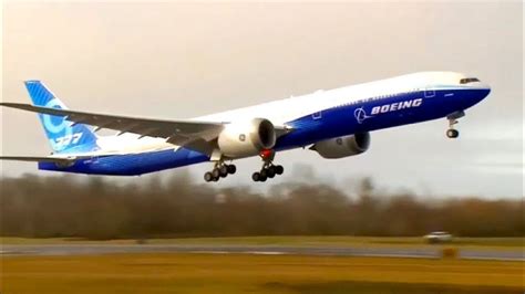 Boeing 777x Takeoff For Its First Flight Youtube