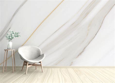 Marble Gold Grey Line Stone Wallpaper Wall Murals Fywalls