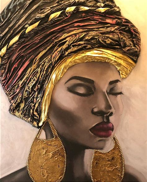 Beautiful Black Woman Art Painting African Art Paintings African