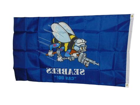 Us Navy Seabees Flag 3 X 5 3x5 Feet Polyester Can Do