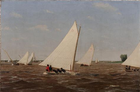 Sailboats Racing On The Delaware 1874 Thomas Eakins