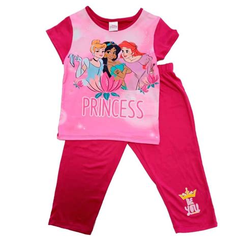 Pijama Disney Talla 6 Manga Corta Con Estampado Princesas Rosa Walmart