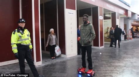 Youtube Video Shows Pranksters Riding Illegal Hoverboard Under Police Officers Noses Daily