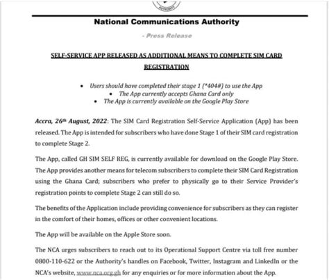Govt Releases Self Service App For Sim Card Registration Ghpage