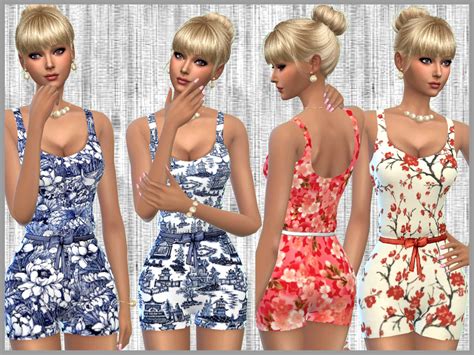 The Sims Resource Patterned Rompers
