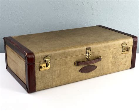 Extra Large Vintage Suitcase By Kaufmann And Co Newark New Etsy
