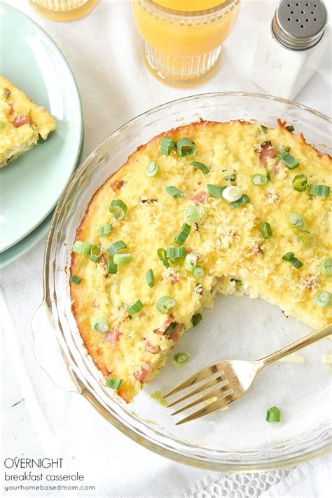 Unlike most breakfast casseroles, this one can be completely made the night before! Overnight Breakfast Casserole | Your Homebased Mom