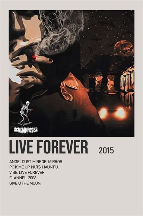 Minimalist Album Poster Live Forever Alternate Album Poster Lil Peep
