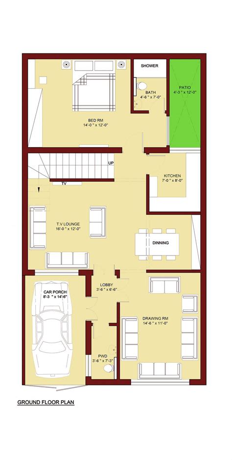 49 10 Marla House Plan 4 Bedroom