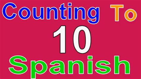 Count To 10 In Spanish Counting Numbers In Spanish Learn How To