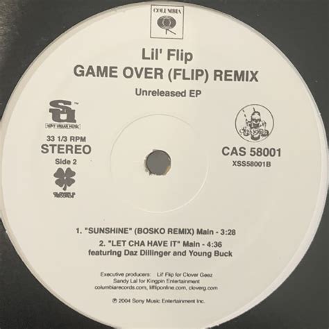 lil flip sunshine bosco remix b w game over west coast remix 12 新品！！ fatman records