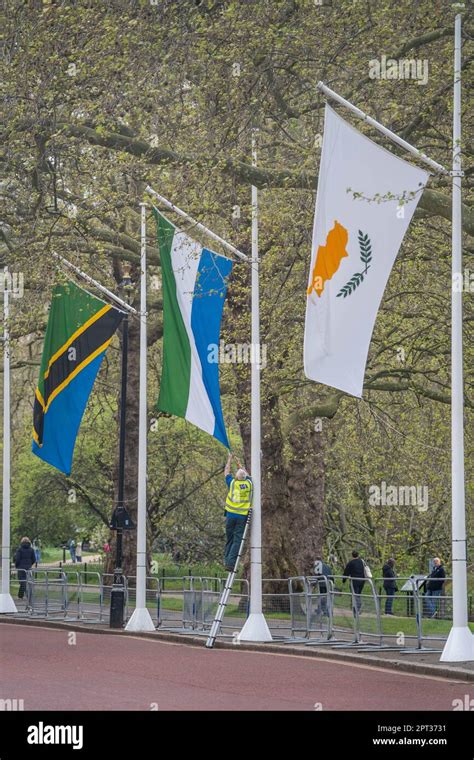 Flags Of The Commonwealth Of Nations London Uk Stock Photo Alamy