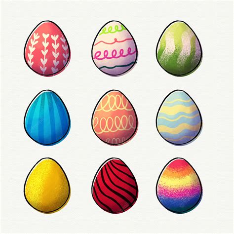 Free Vector Collection Of Watercolor Easter Eggs