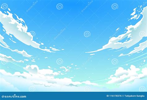Cloudy Sky Cartoon Vector 6138915