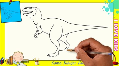 Como Dibujar Un Dinosaurio Facil Paso A Paso Para Niños Y Principiantes