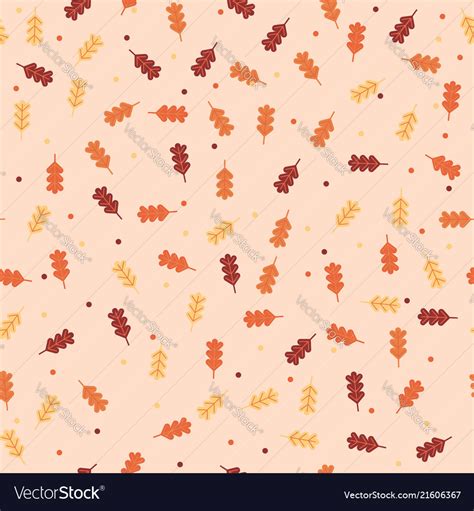 Vintage Autumn Fall Leaves Pattern Background Vector Image