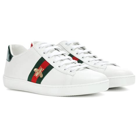 Gucci Ace Embroidered Sneakers White Leather Ref145078 Joli Closet