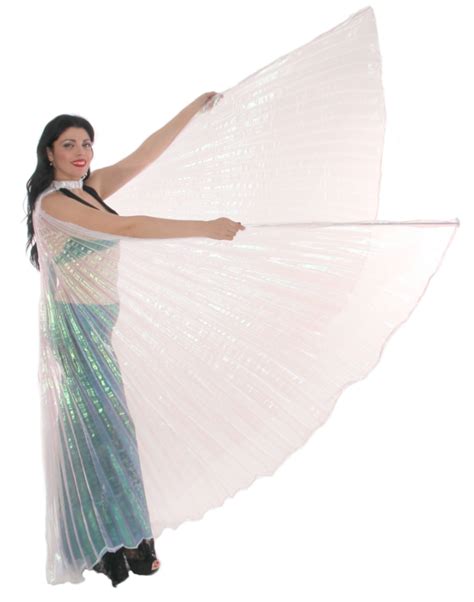 Isis Wings Belly Dance Costume Prop White Opal
